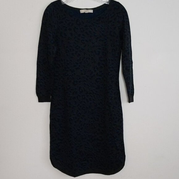 Loft Wool Blend Long Sleeve Mini Dress - Picture 1 of 5